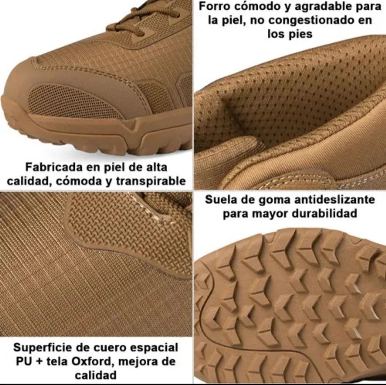 Bota tática Marrom claro Nova 42 - Foto 2
