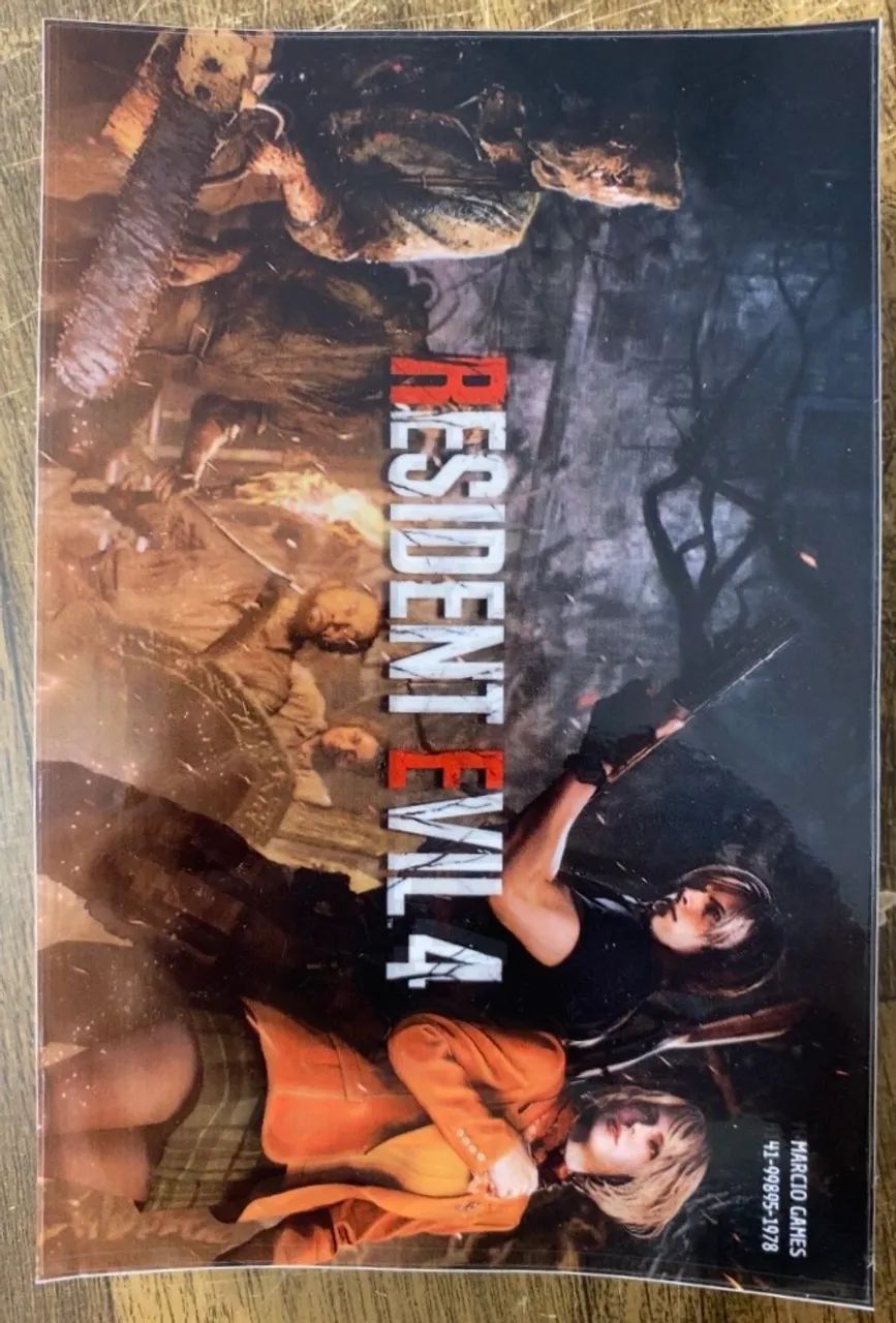 Plotagem Resident Evil 4 P/ Ps2 Slim 70 e 90 Mil - Foto 3