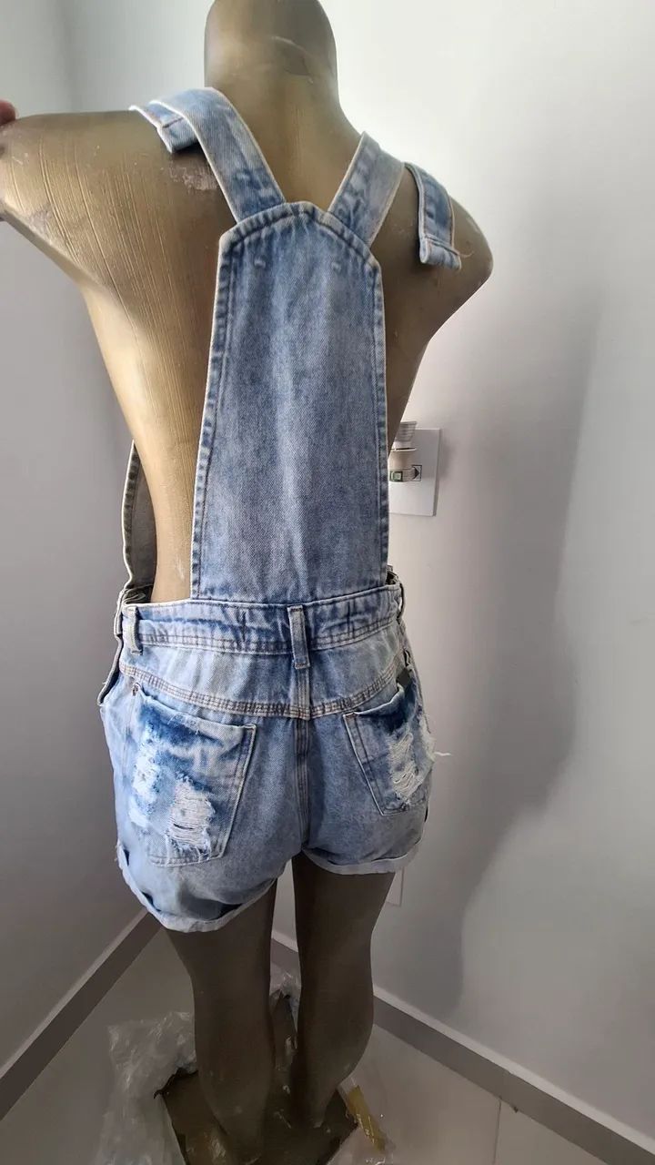 Jardineira Jeans 38 - Foto 3