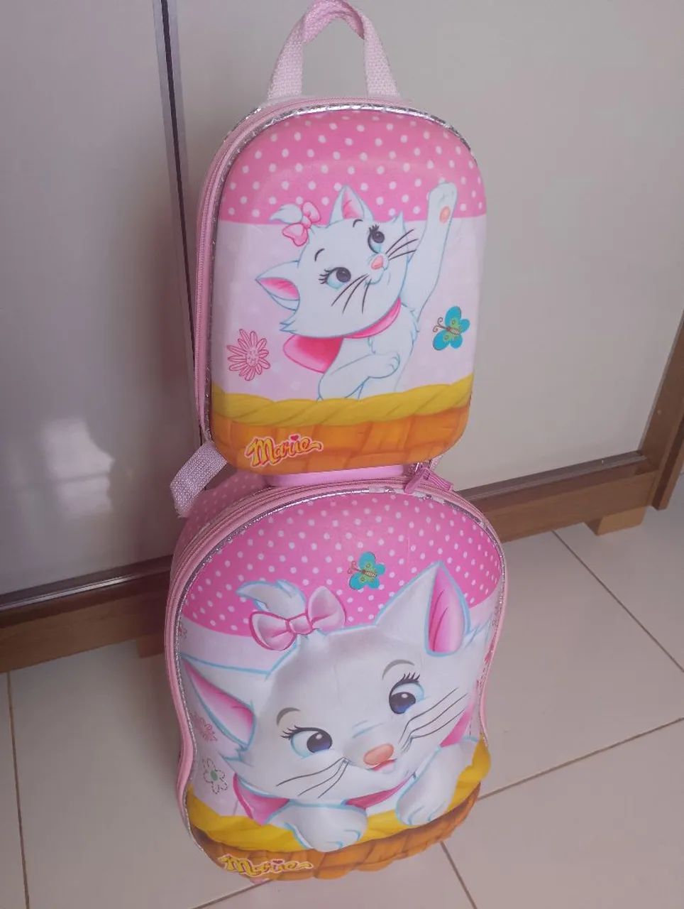 Bolsa escolar gatinha marie carrinho  - Foto 3