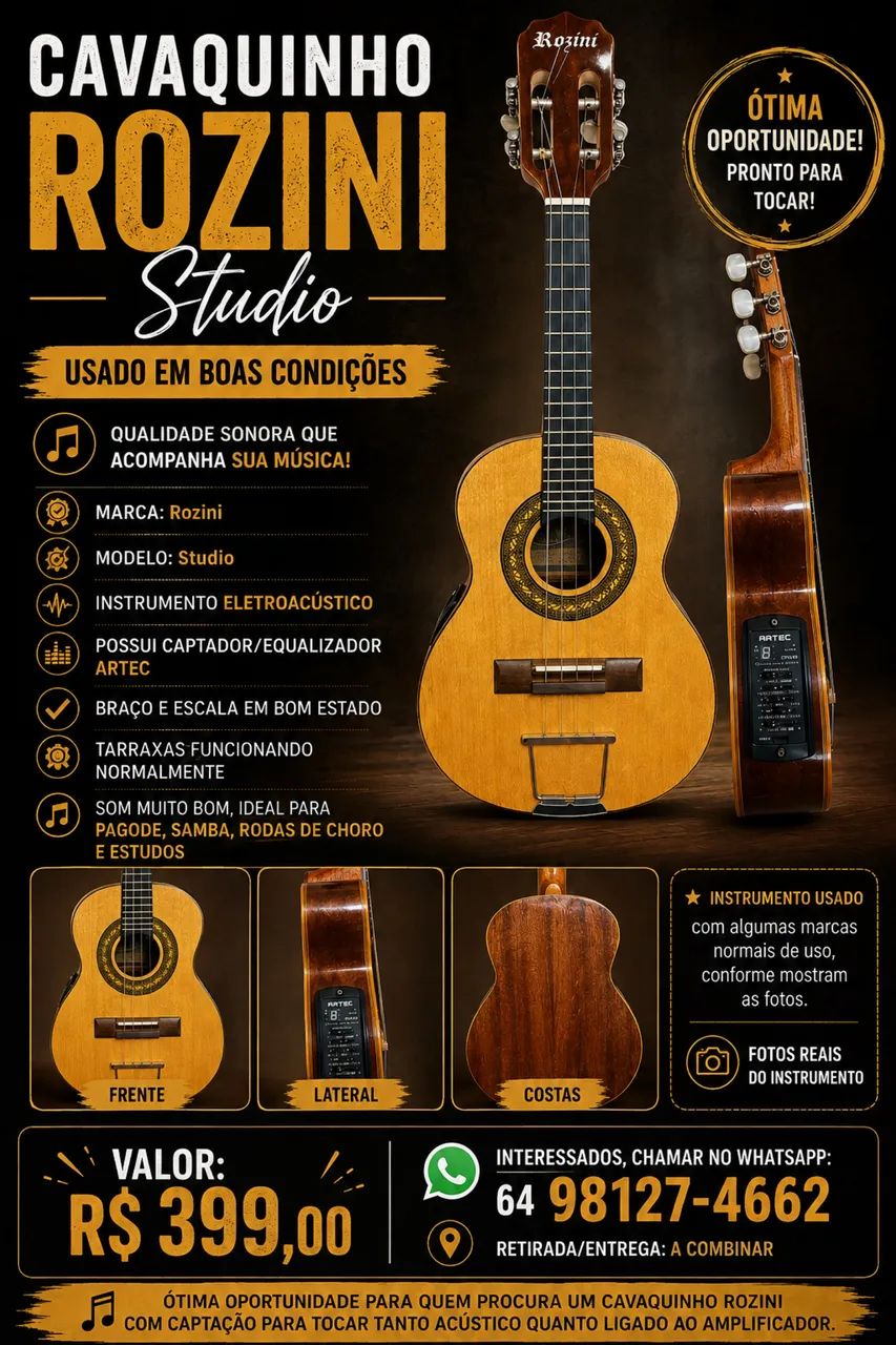 Cavaquinho Rozini studio  - Foto 3