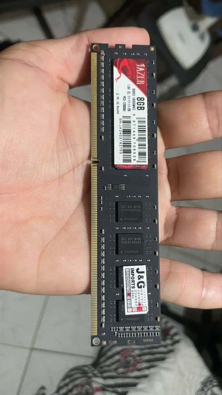 MEMÓRIA RAM 8GB DDR3