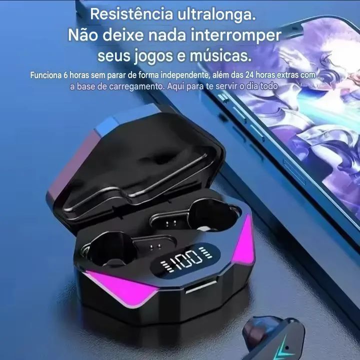 Fone de Ouvido X15 Bluetooth 5.3 Som 9D
