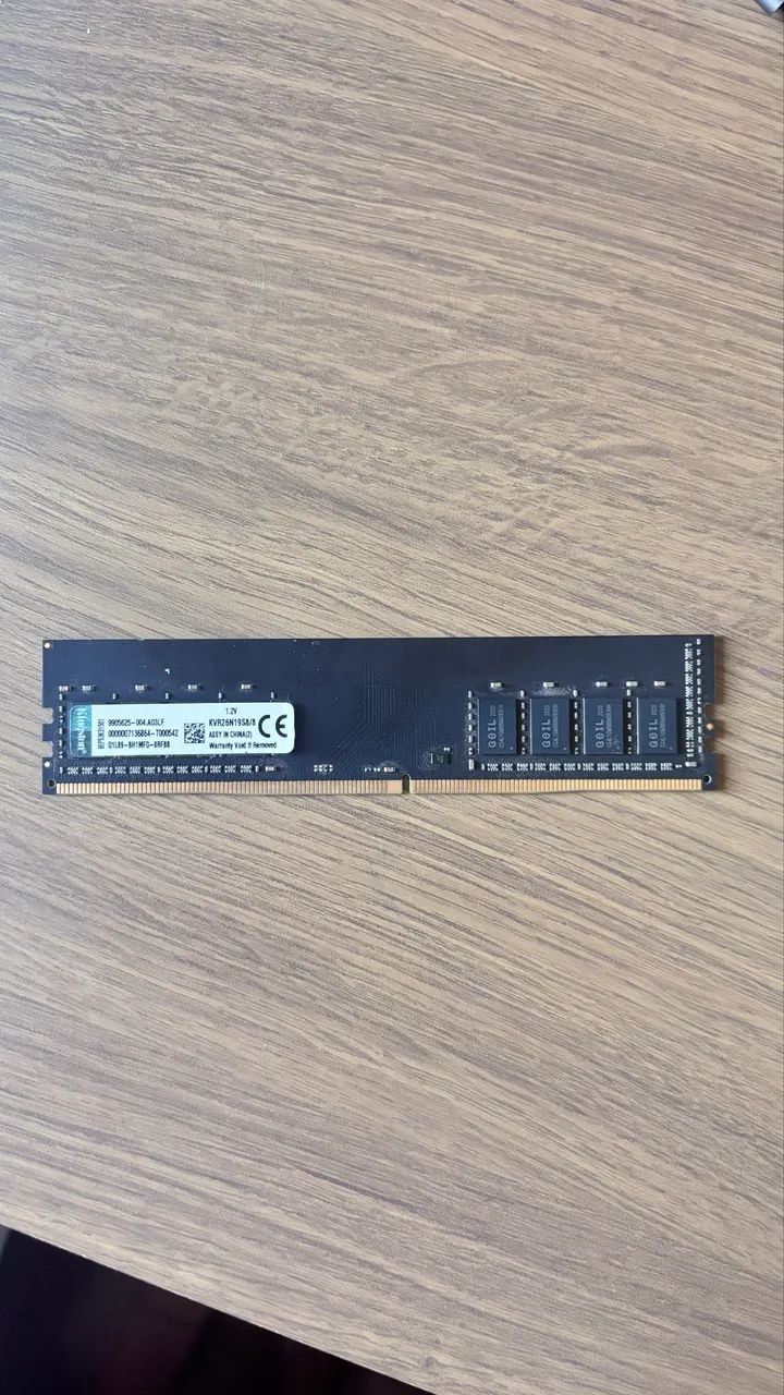 Memória RAM Kingstom DDR4 | 8gb 2666MHz