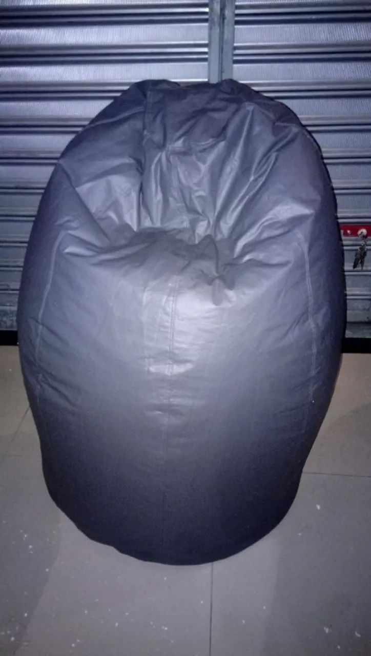 Puff Pera Grande Cinza S/ Enchimento