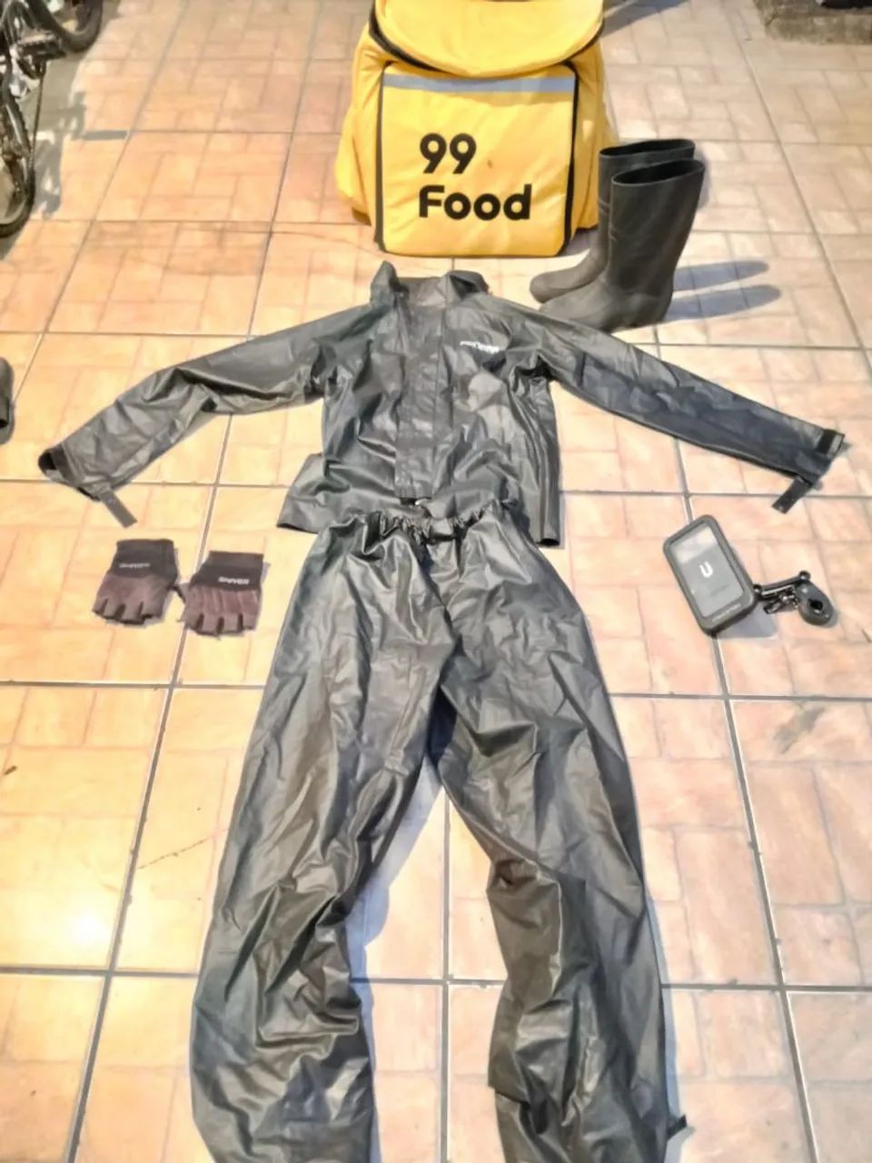 Beg 99 food+ capa de chuva motoboy 