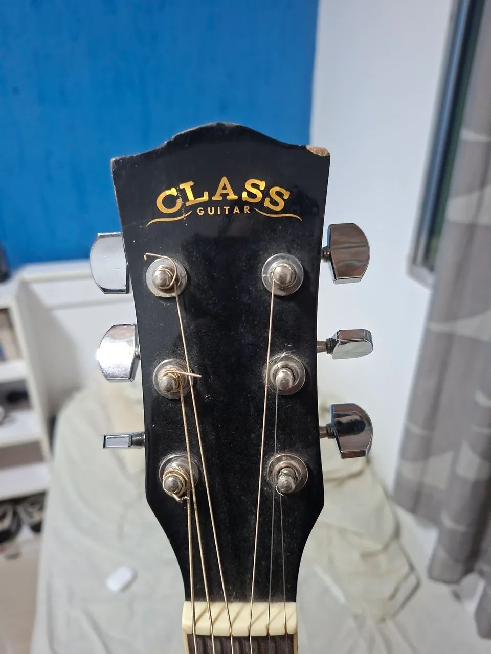 Violão clássico guitar com cordas novas e uma capa de proteção  - Foto 2