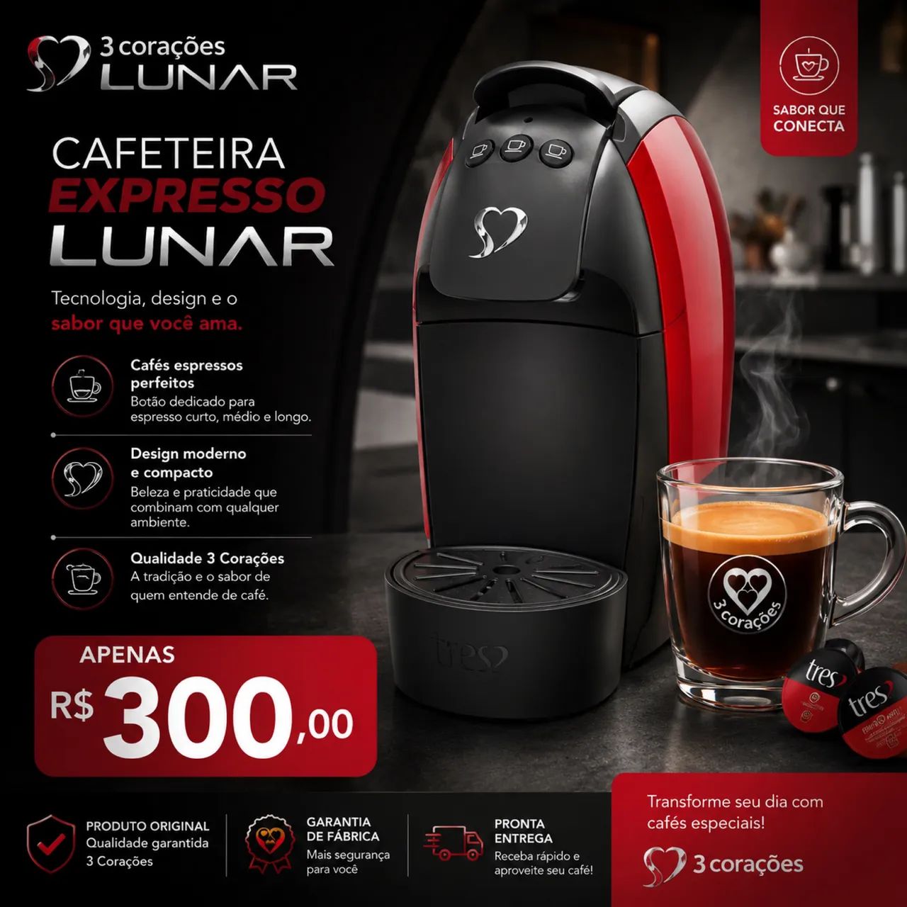 Cafeteria expresso lunar 3 corações  - Foto 2