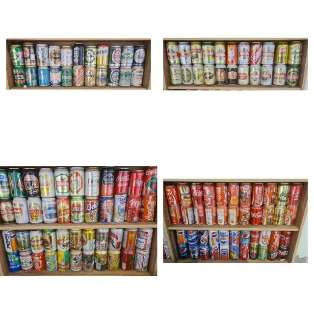 Coleção com 214 Latas + Móvel Expositor Sob Medida (Pronto para Vitrine) - Foto 2