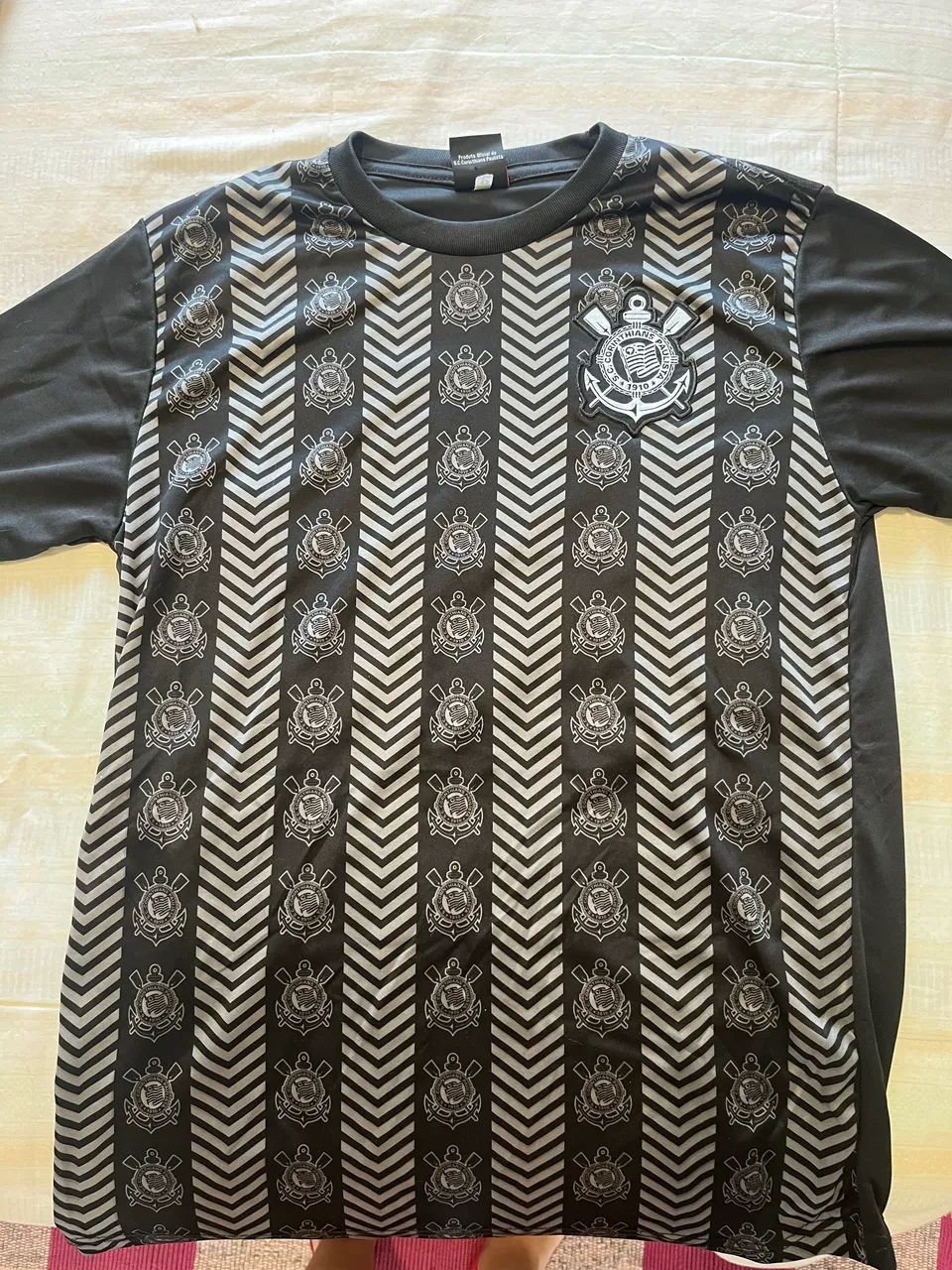 Camisa Corinthians Oficial Preto e Cinza - Foto 2