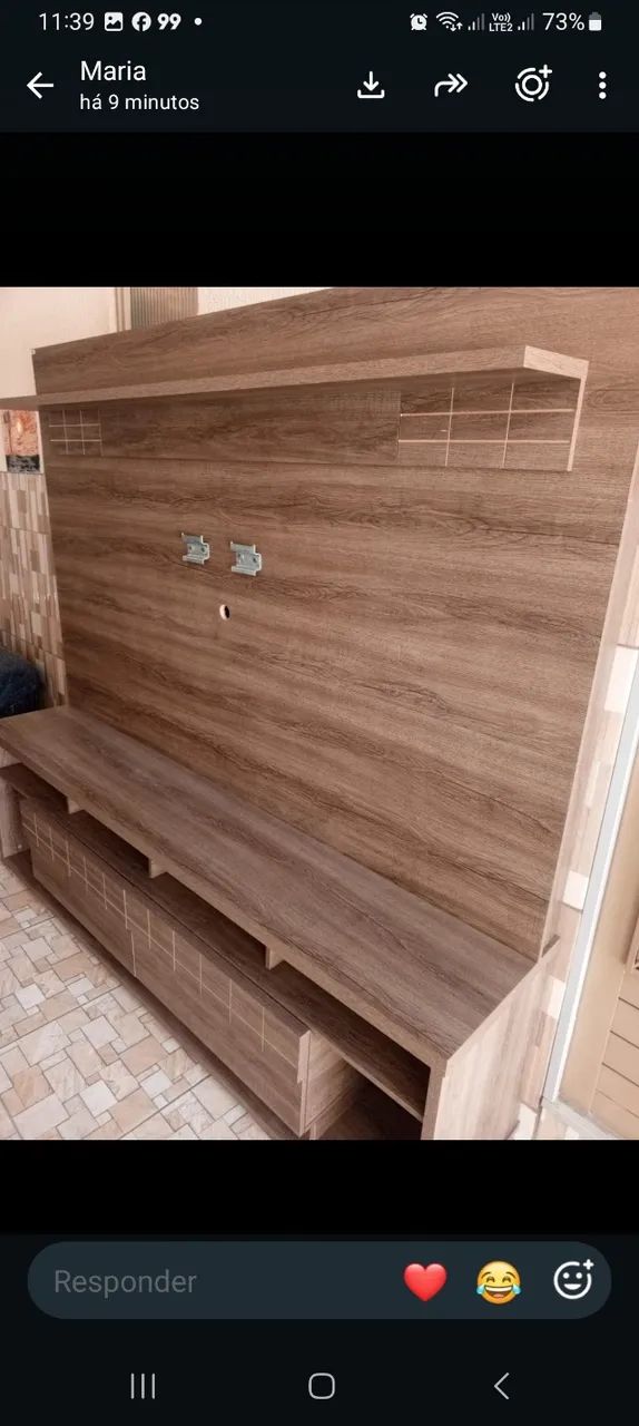 Sofá de 2 e 3 lugares e um Rack pra televisão grande  - Foto 3