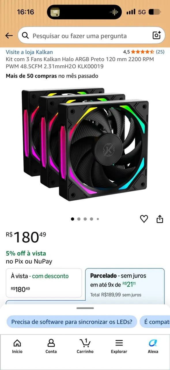 Kit de 3 ventoinhas HALKAN - Foto 3