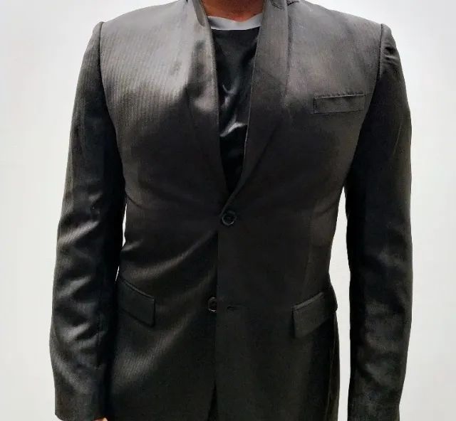 Terno Enzo Toscani Slim Fit Risca de Giz 