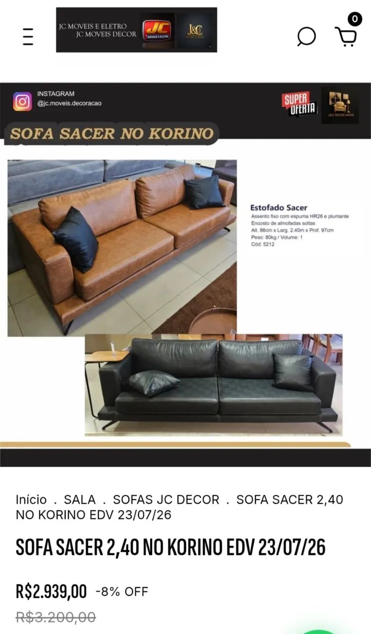 SOFÁ SACER 240M - Foto 2