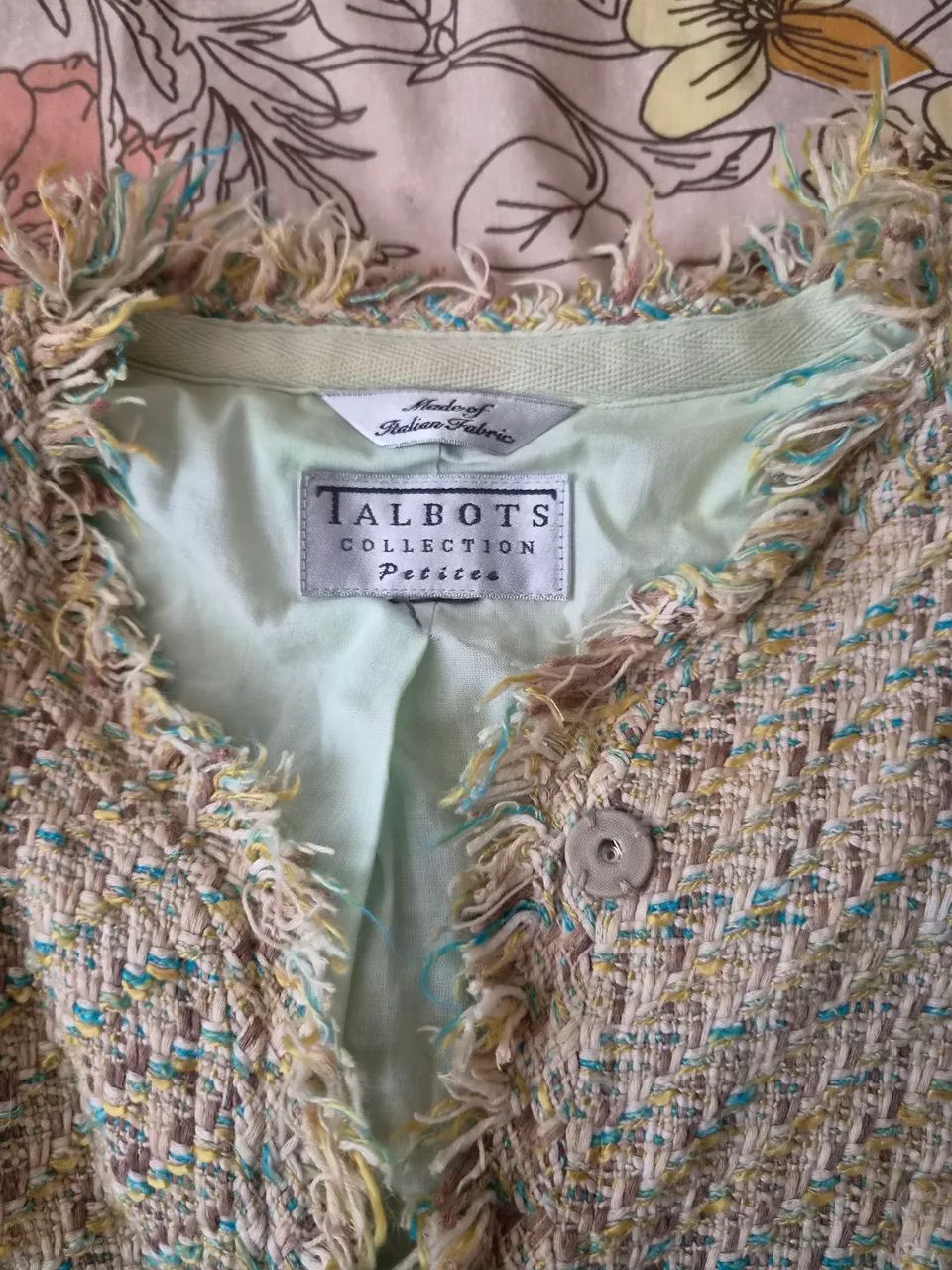 casaco talbots tweed bege p - Foto 2