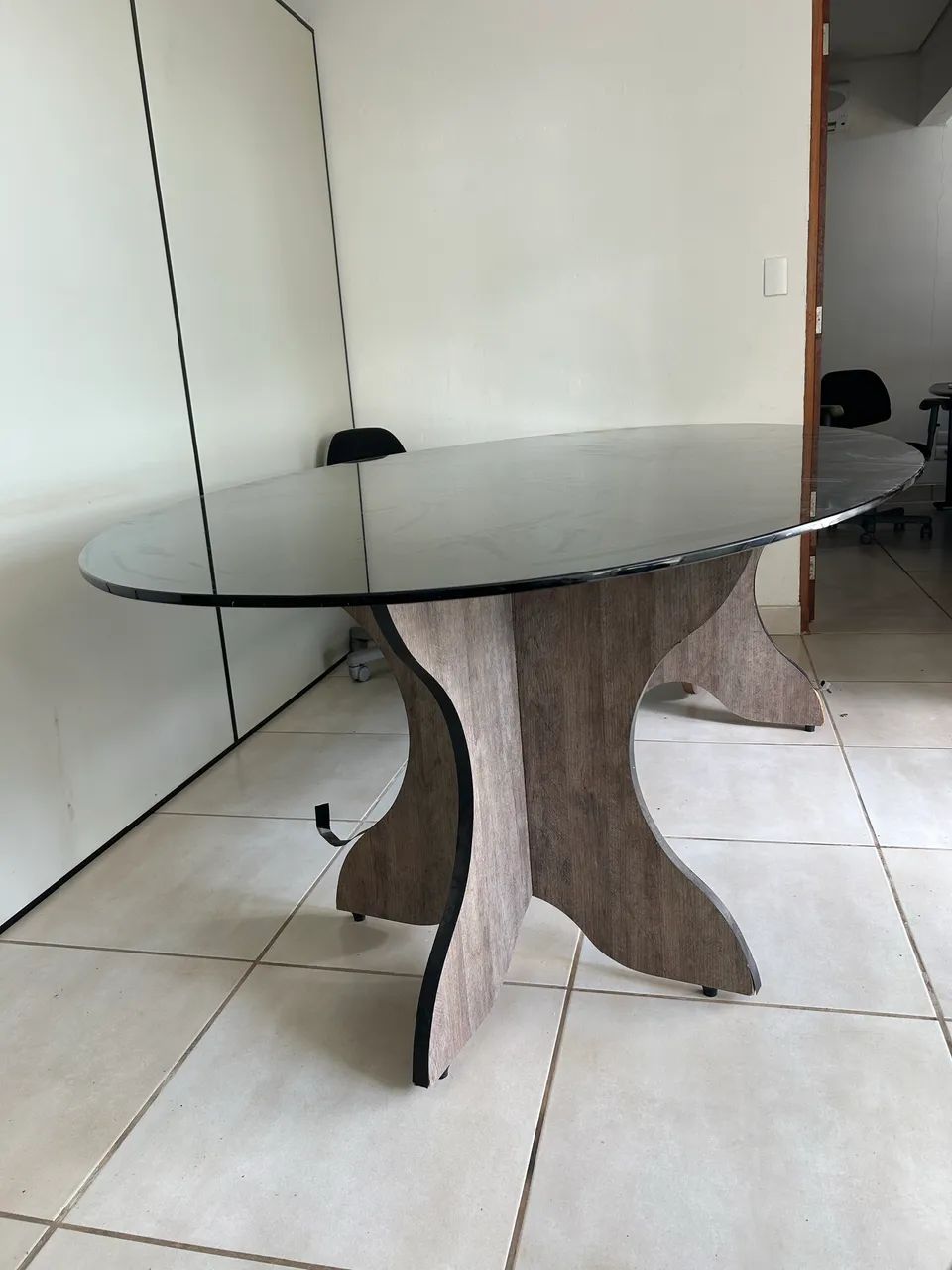 Mesa de Vidro Preta - 270cm X 135cm - Foto 2