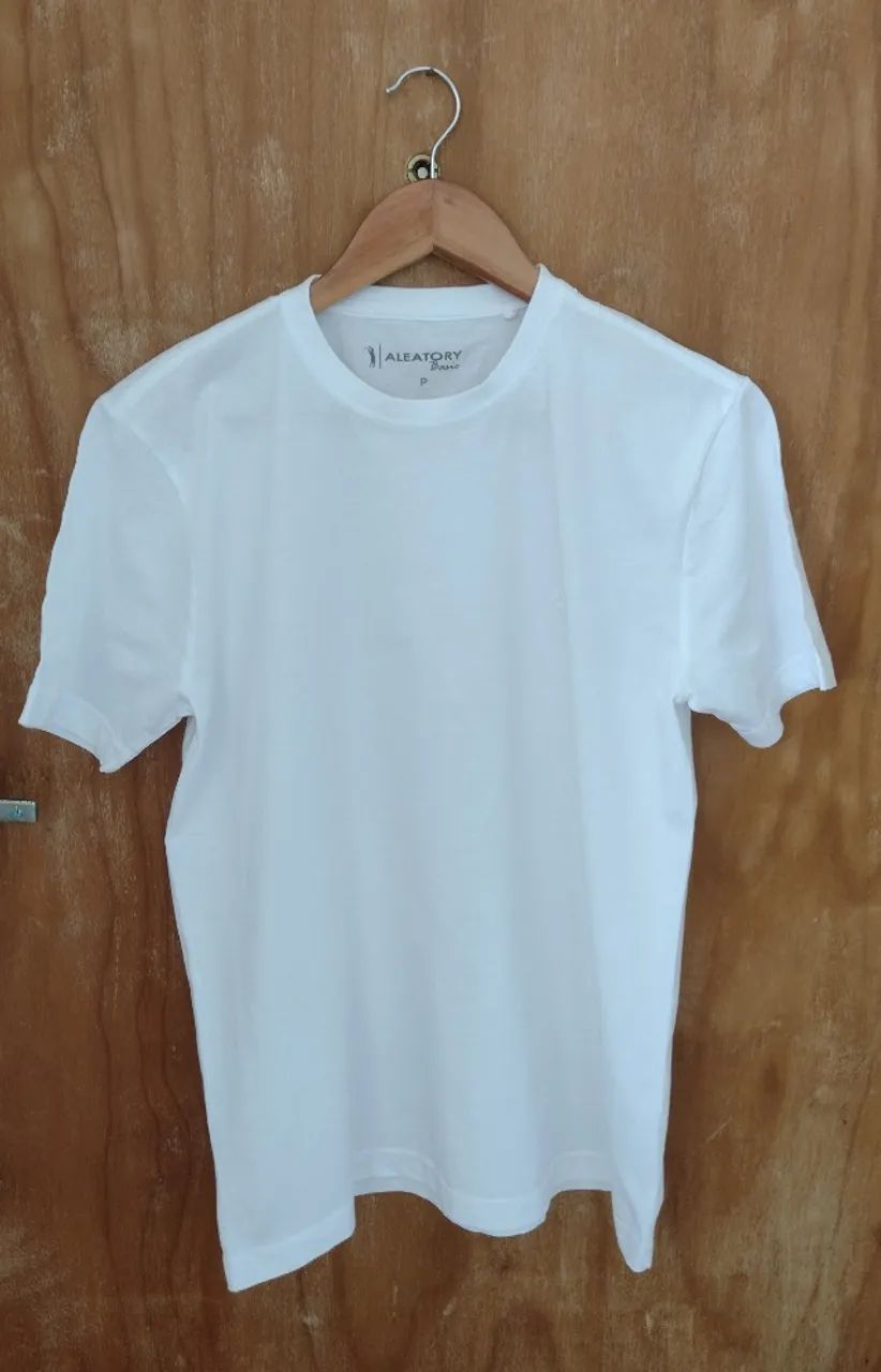 Camiseta Aleatory Branca Lisa Basic - Foto 2