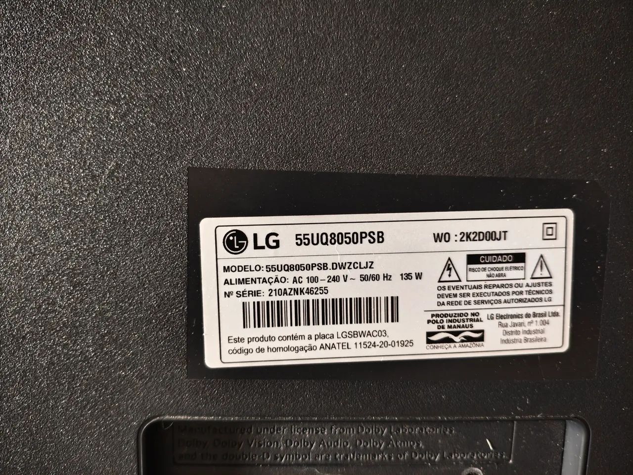 Tv 55" LG um lado flat está queimado. - Foto 3