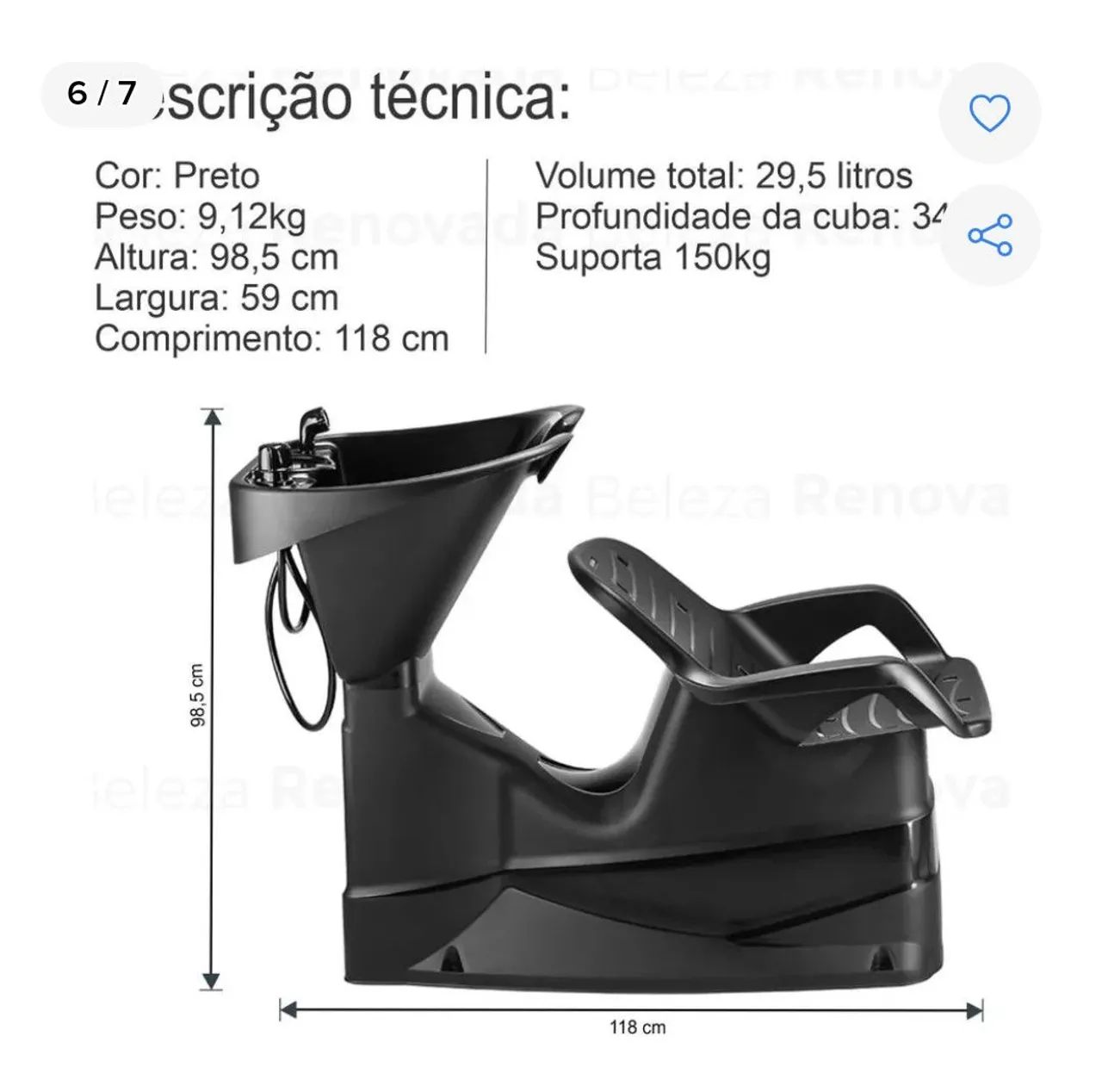 VENDO LAVATÓRIO DE CABELO PARA SALÃO  - Foto 3