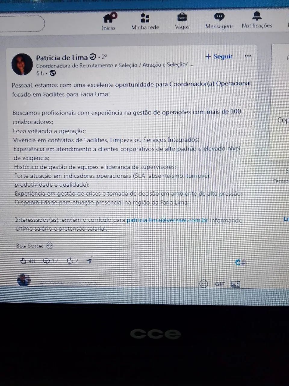 Notebook Acelerion CCE Bateria Viciada 