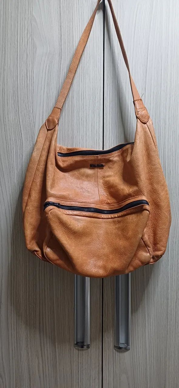 Bolsa de ombro couro caramel grande - Foto 2
