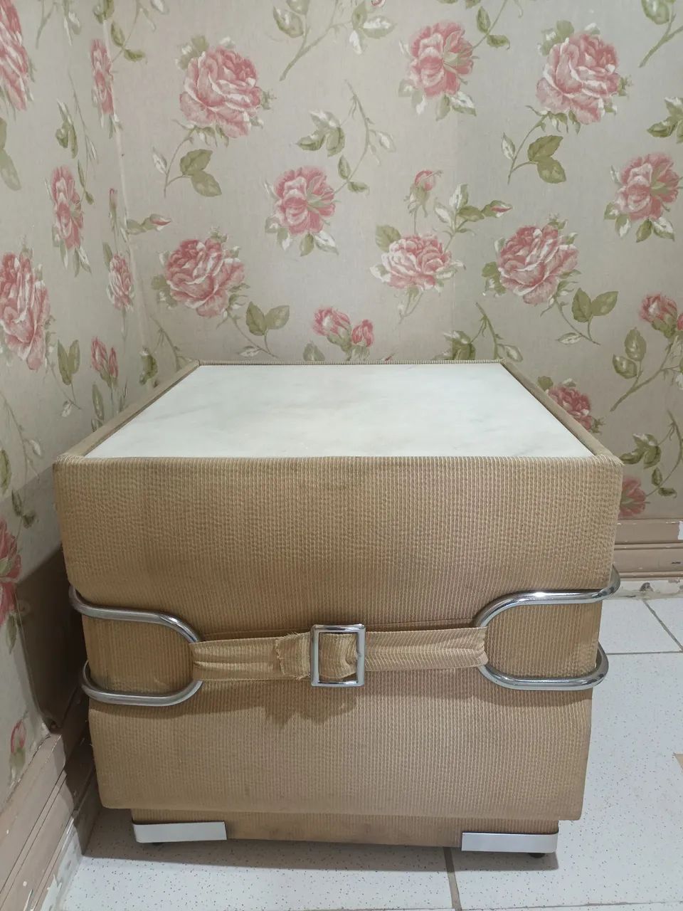 Mesa baú puff tampo mármore  - Foto 4