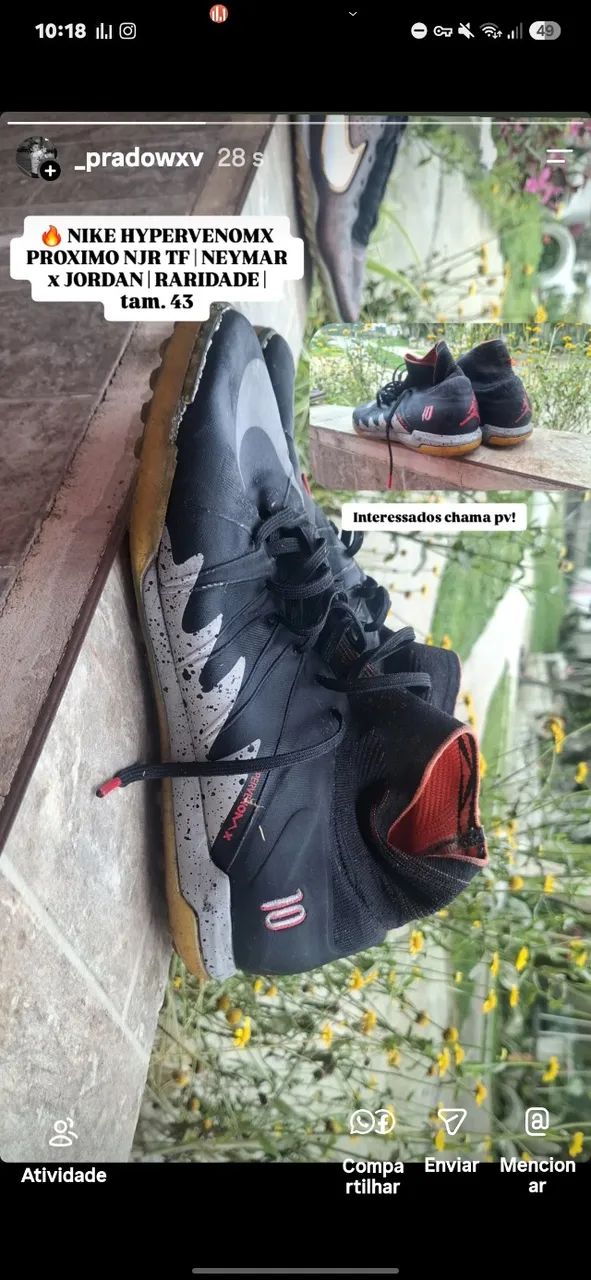 Nike HypervenomX Proximo NJR TF Neymar x Jordan Original Tam. 45