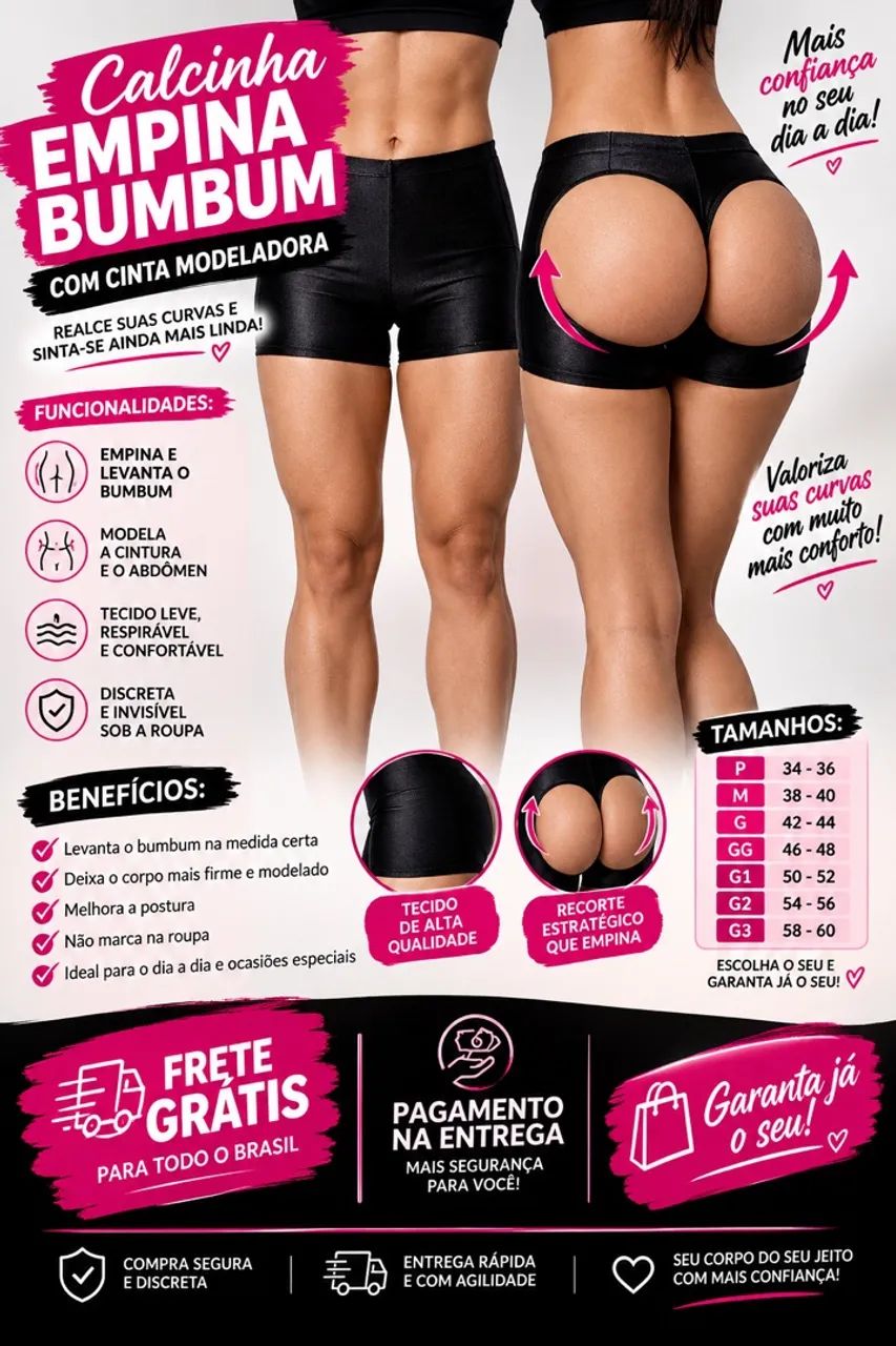 CALCINHA EMPINA BUMBUM | ENTREGA EM CUIABÁ E VG