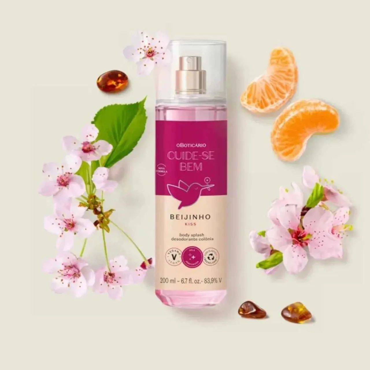 Body Splash Cuide-se Bem " Beijinho " 200ml - Foto 3