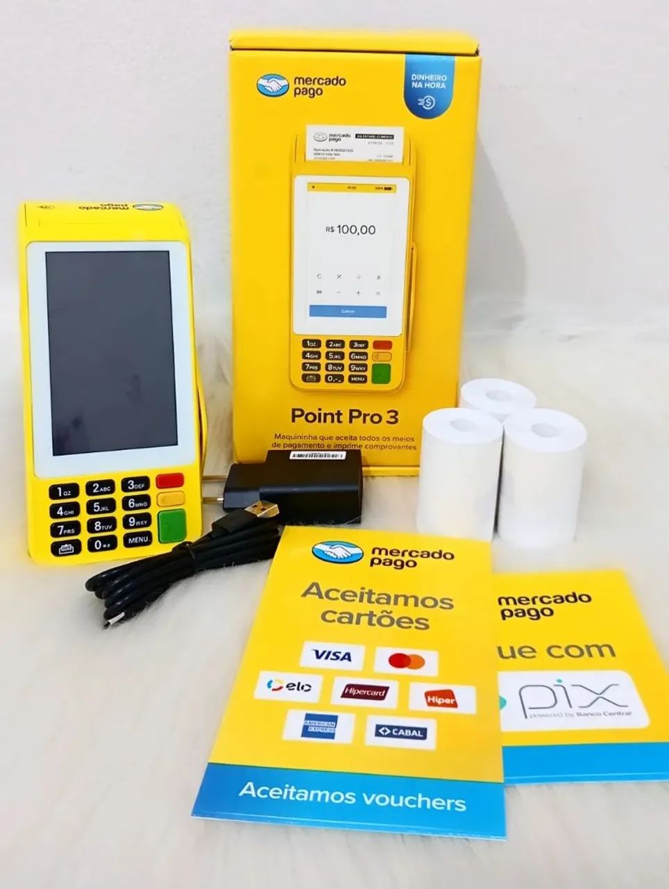 Máquina Point Pro 3 ( Mercado Pago ) - Entrega Grátis  - Foto 3