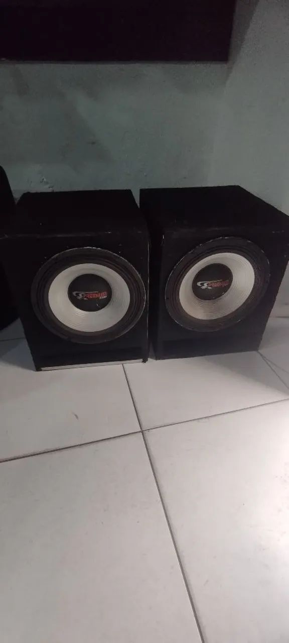 Par de sub passivo de 15 polegadas de 500w RMS 