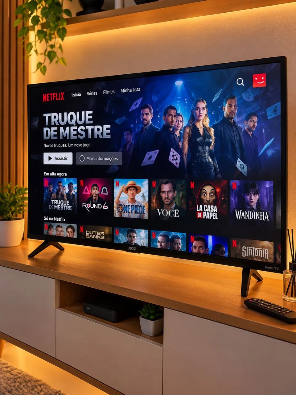 Smart TV AOK Roku 32? Excelente estado, funcionando perfeitamente