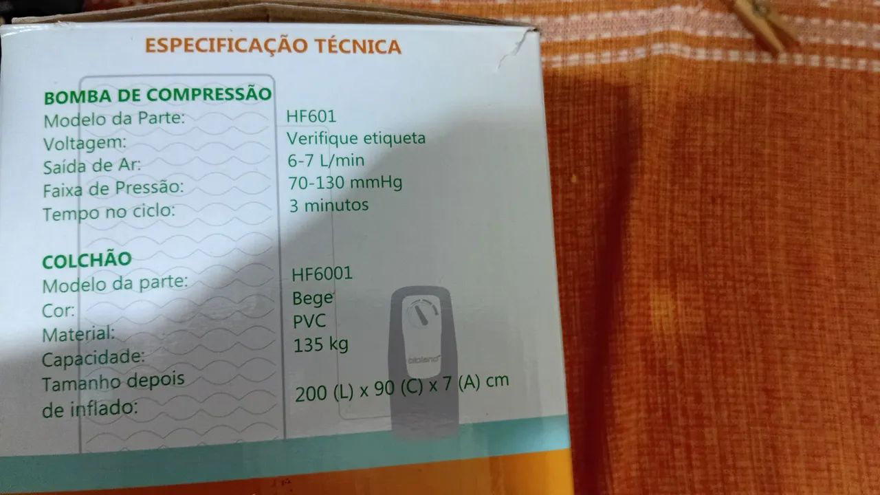 Colchão pneumático de alta pressão 