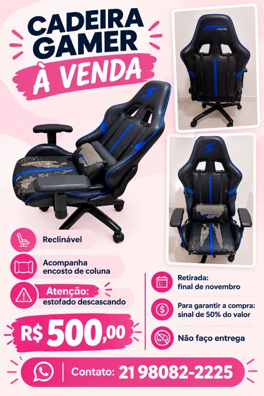 Vendo Cadeira Gamer 