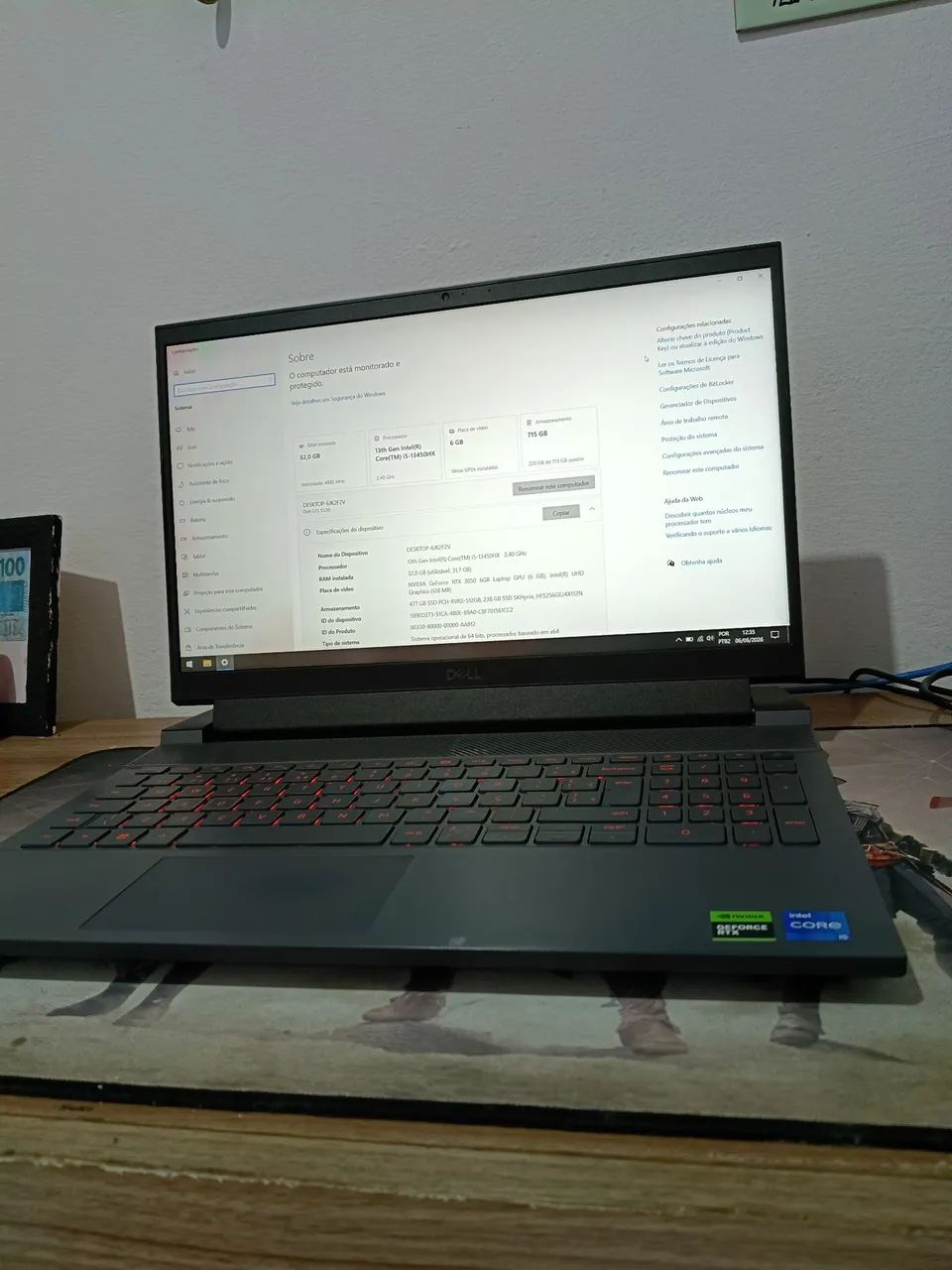 Notebook Intel Core i5 13Ger 32Gb DDR5 RTX 3050 6Gb - Foto 2