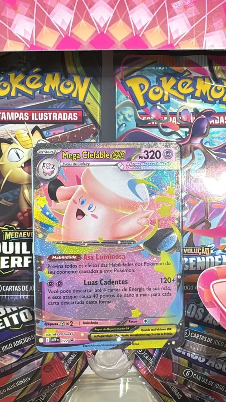 Box Coleção Mega Luar Mega Clefable Ex Pokémon  - Foto 3