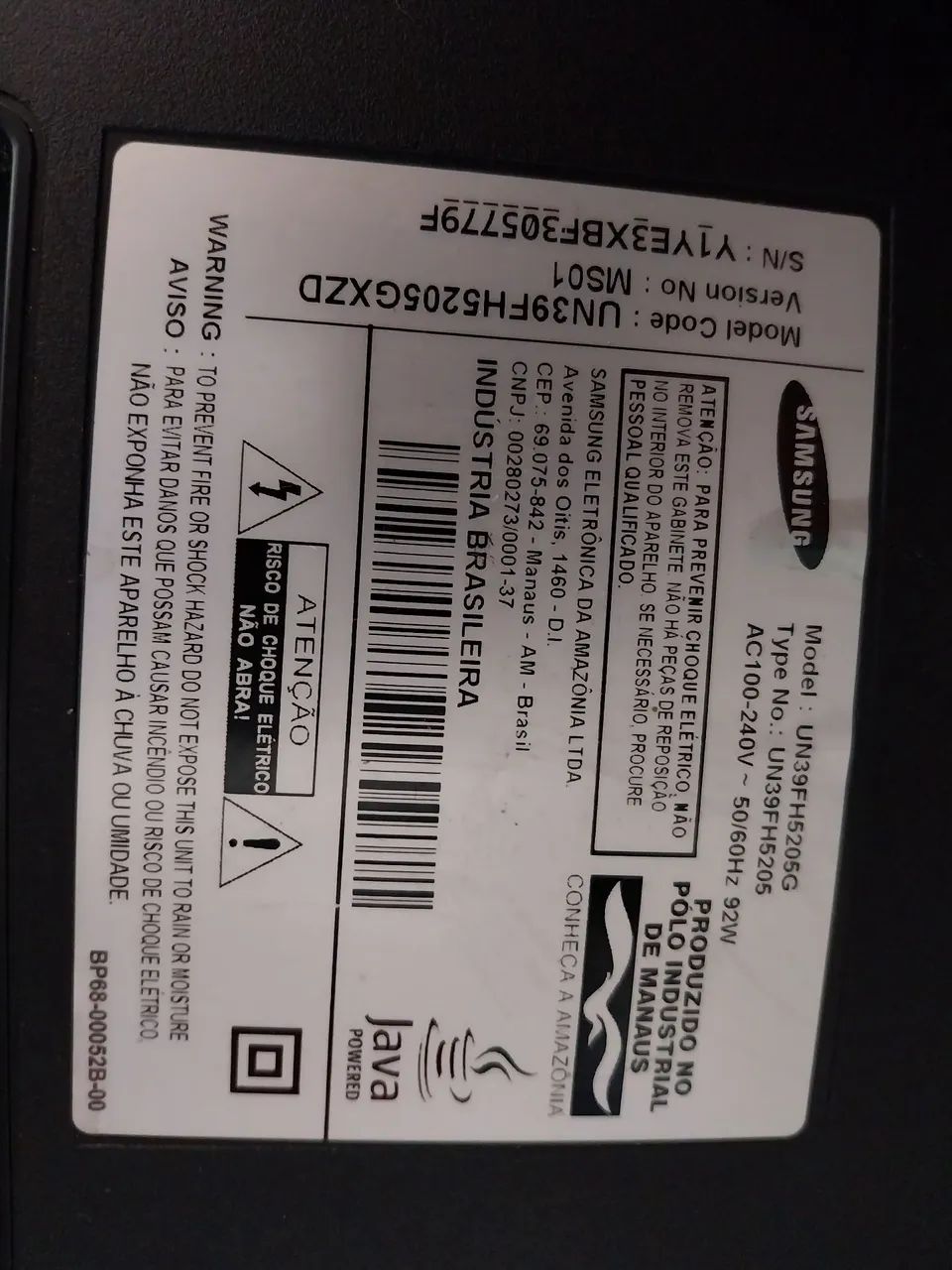Tv Samsung 39 polegadas pra tirar placa e peças  - Foto 3