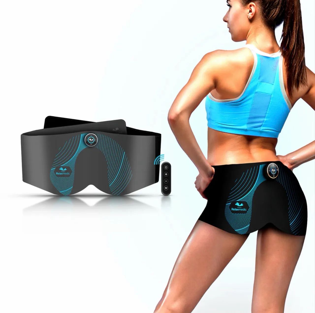  Eletroestimulador Muscular Glúteos Power Relax 