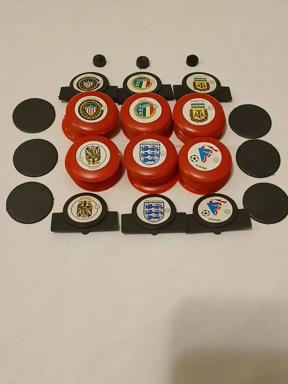Super lote de times de botão de plástico 