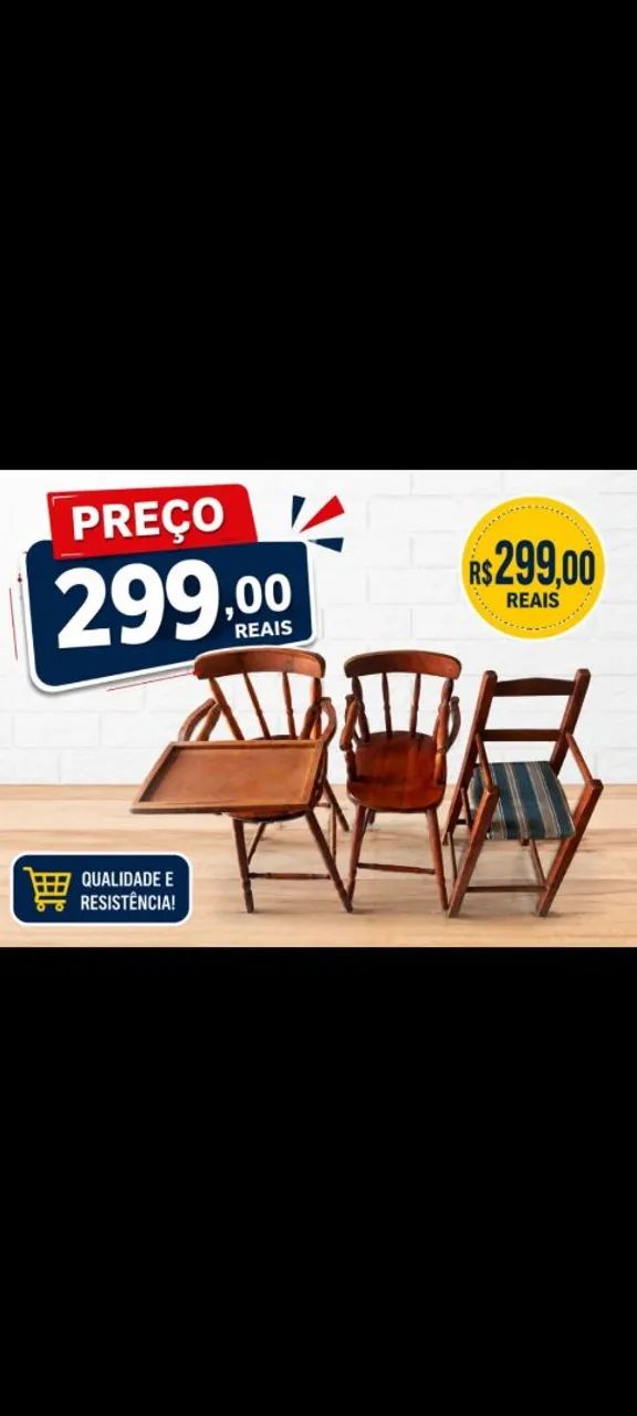 Cadeirinha leva as três por 299 150 cada * aceito cartão 