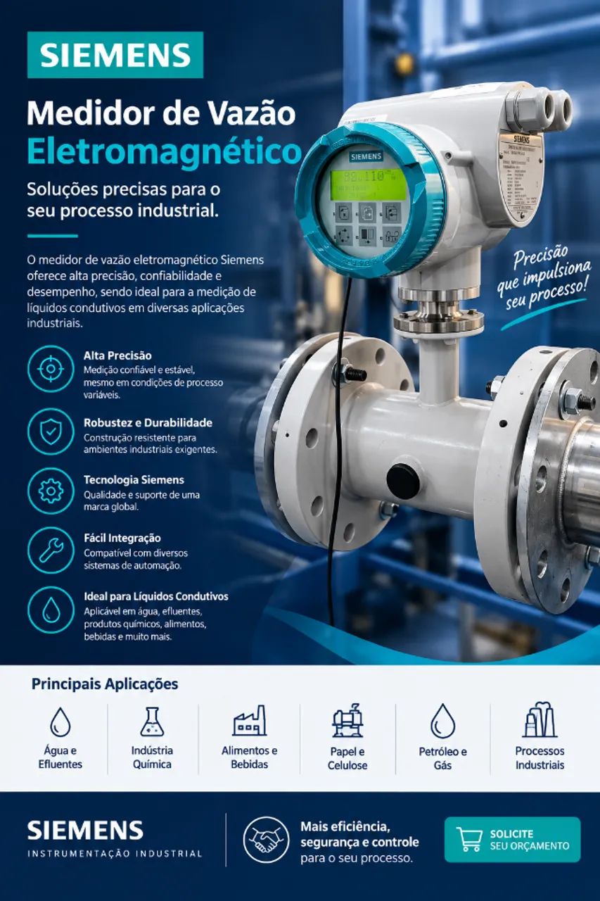 Medidor de Vazão Eletromagnetico 