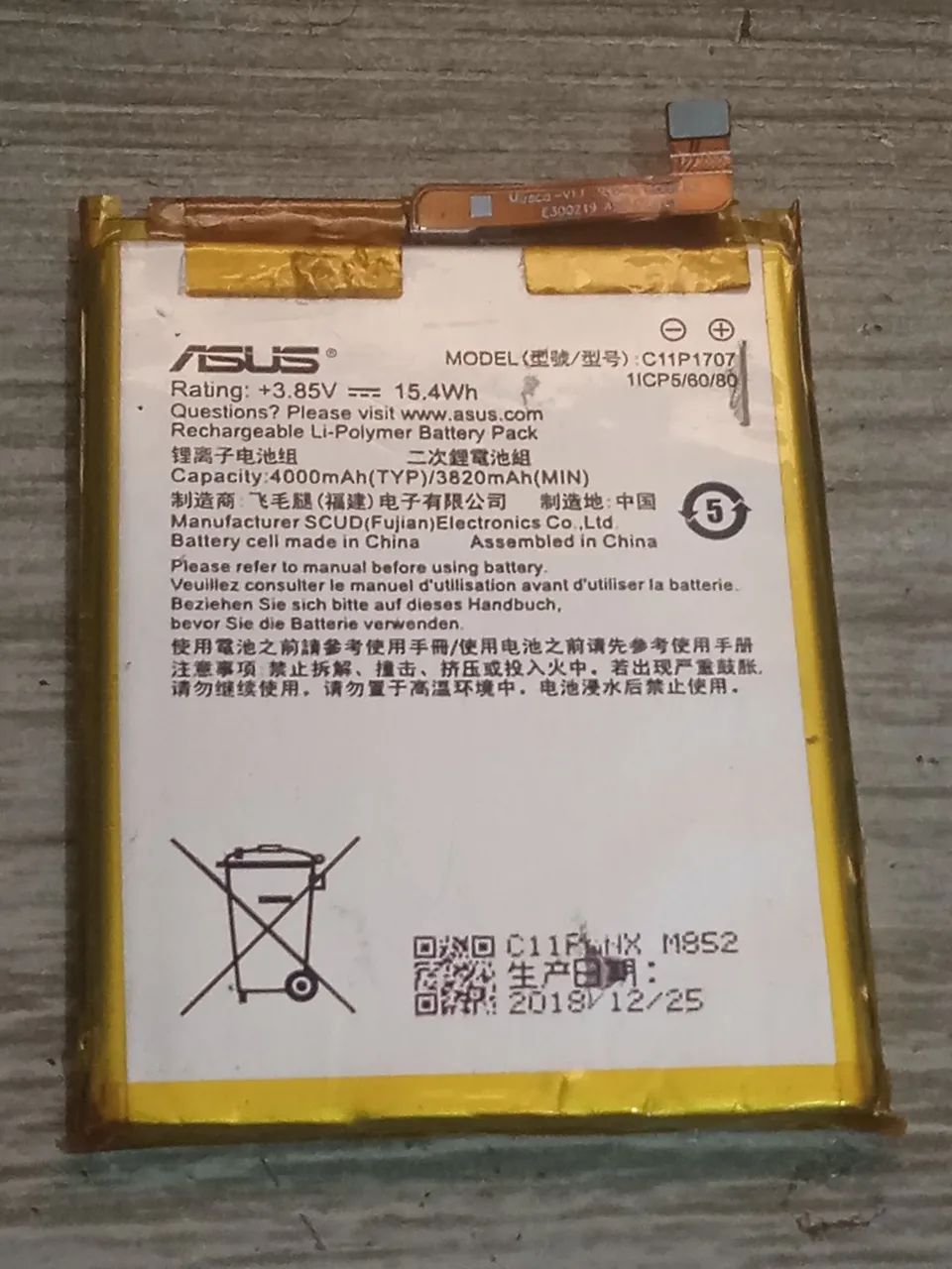 Bateria  Asus ZenFone Max shot, Max plus, Max M10 original 
