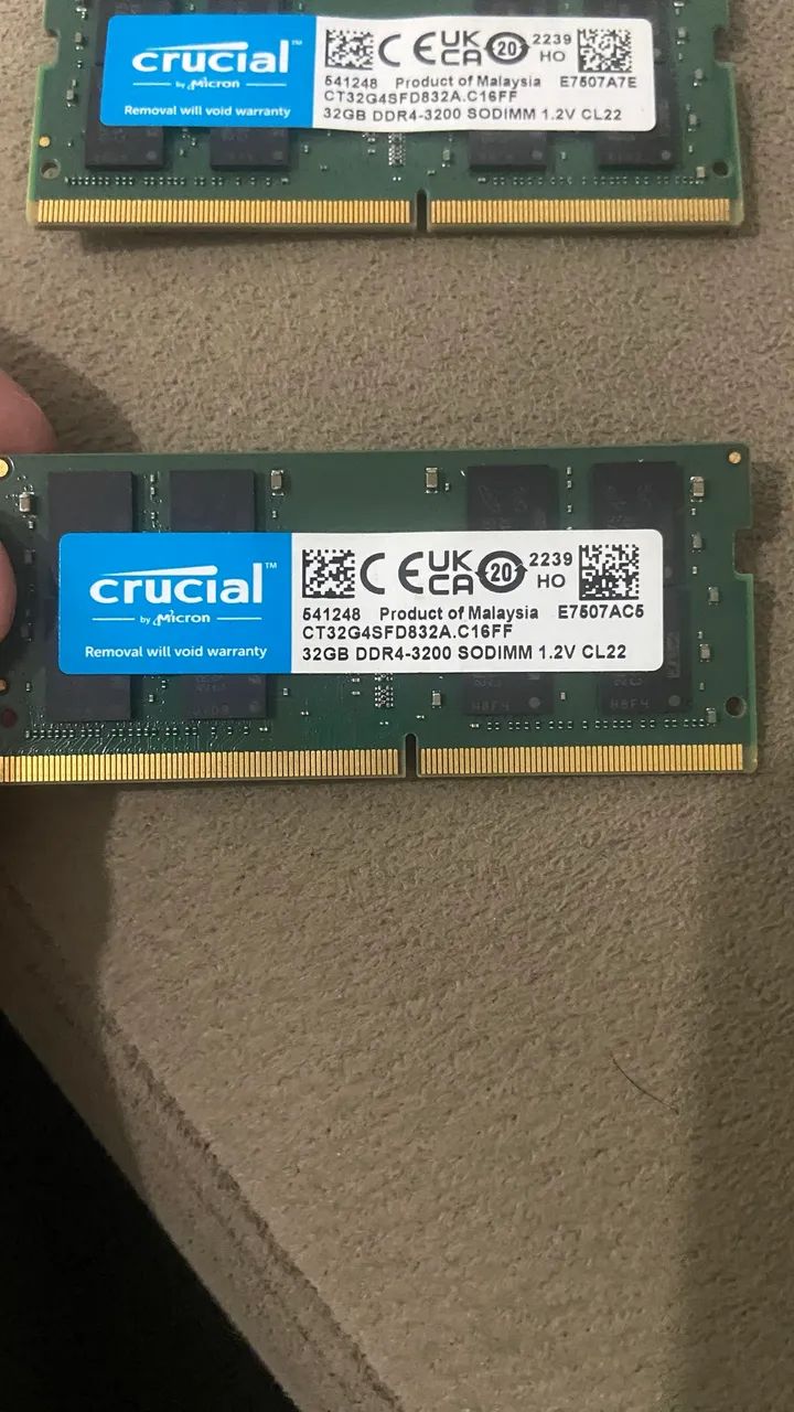 64GB de ram 3200 MHZ de notebook  - Foto 2