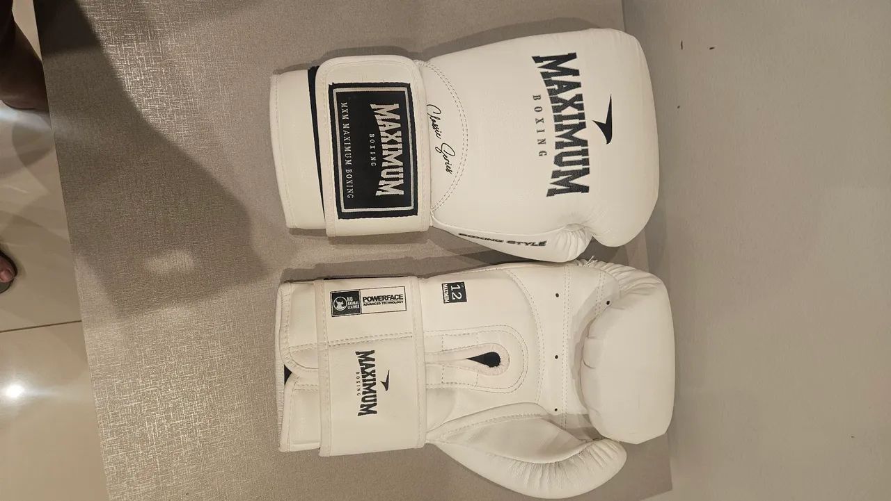 Luva de boxe Maximum 12oz branca - Foto 4