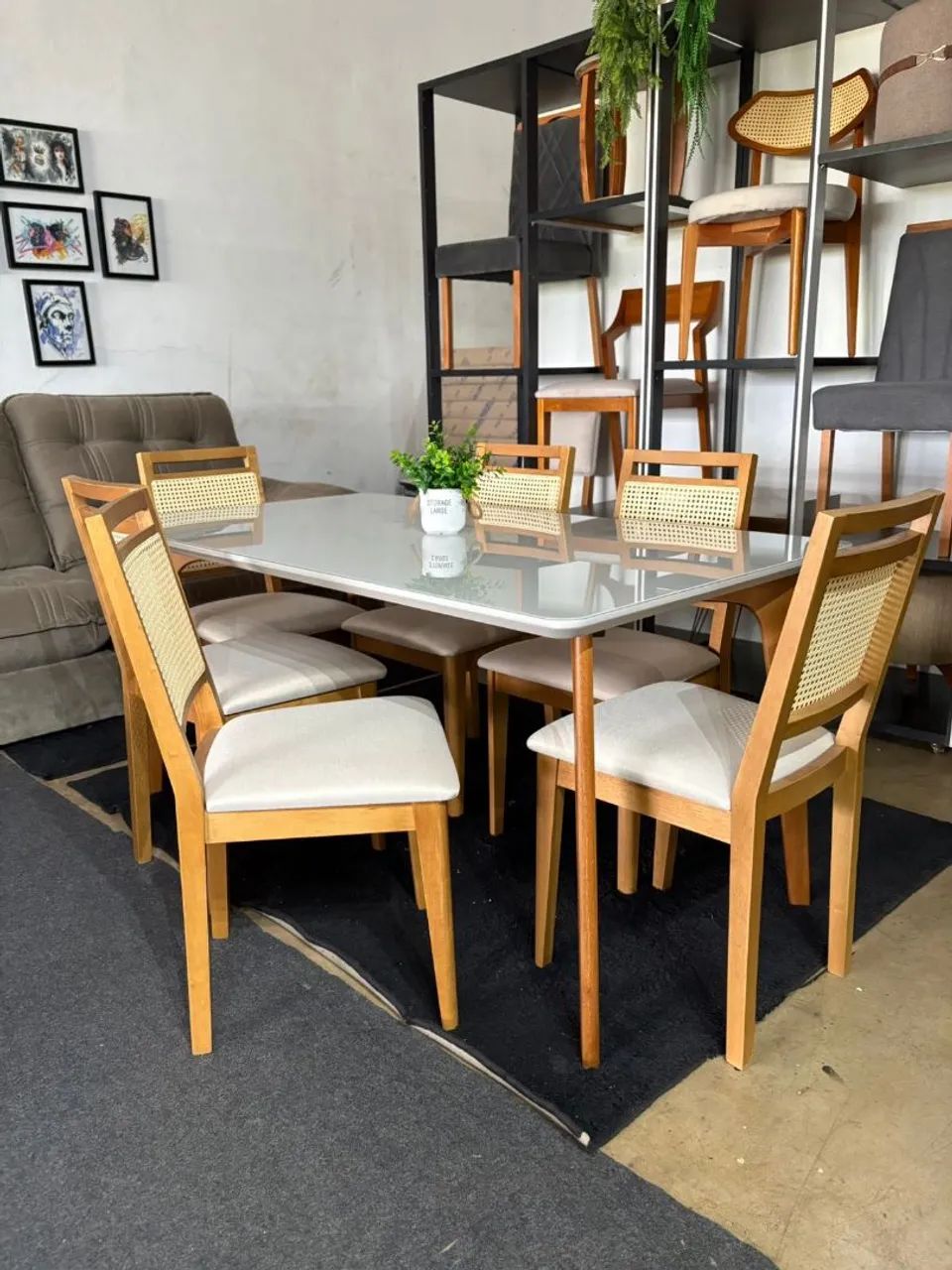 Conjunto de mesa com 6 cadeiras  - Foto 4