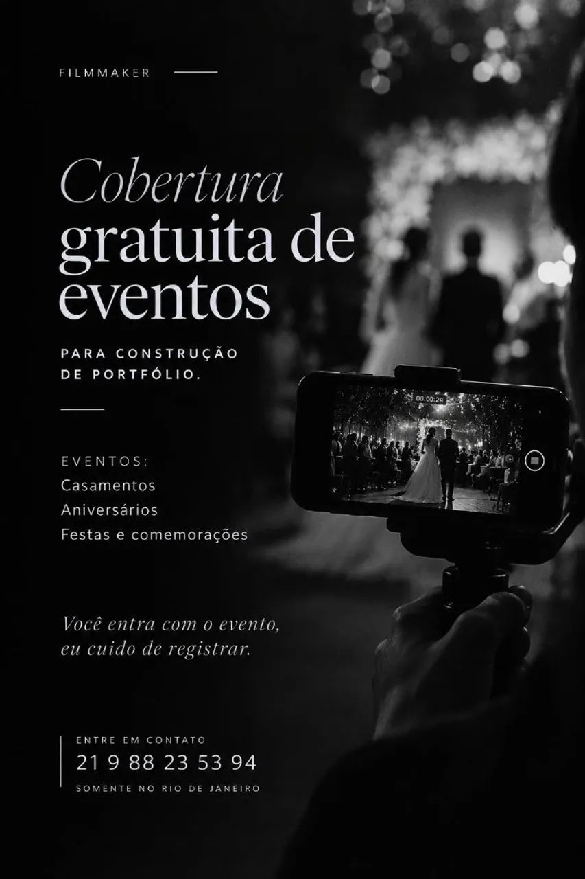 Cobertura de Eventos gratuitos. 