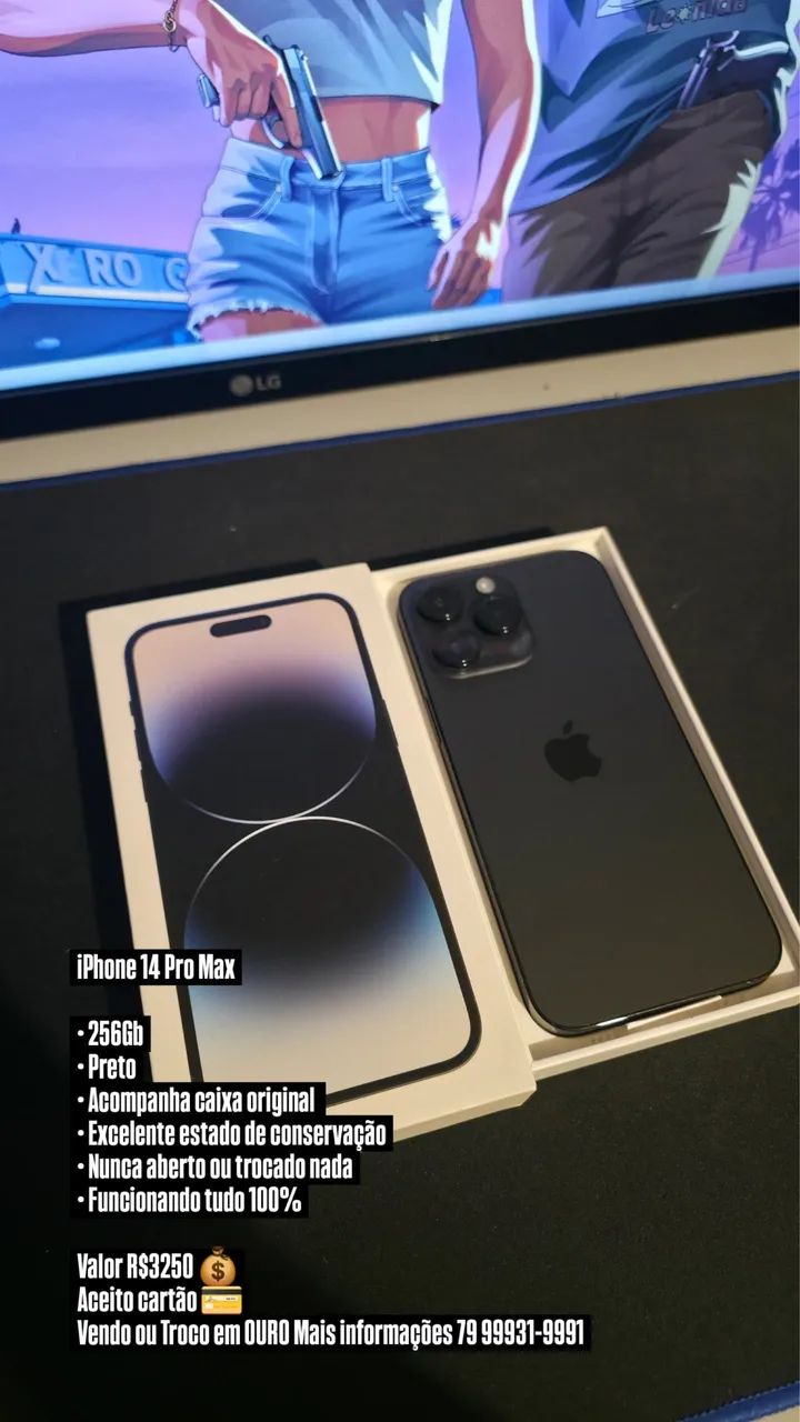 Iphone 14 Pro Max 256 GB Preto