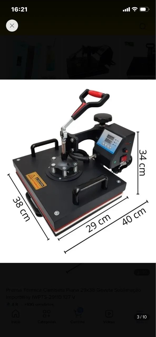 Equipamentos para Sublimação - Máquinas + Impressora Epson L3250+ - Foto 3
