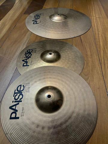 Pratos paiste hi hat e ride - Foto 3