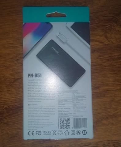 Carregador Portátil Power Bank Pineng Slim 10000 mah Cabo Usb Original - Foto 5
